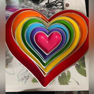 Decorative heart platte’s  7 Rare Find  food, safe aluminum Beautiful quality